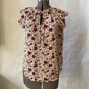 Loft short sleeve floral top